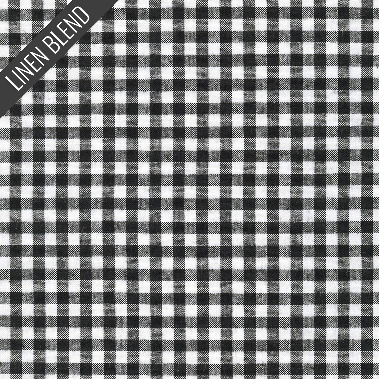 Gingham Yarn Dyed Woven in Black (srk-22110-2) | Essex Yarn Dyed Classic Woven | RK House of Linen | Robert Kaufman